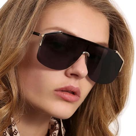 designer shield sunglasses for women.